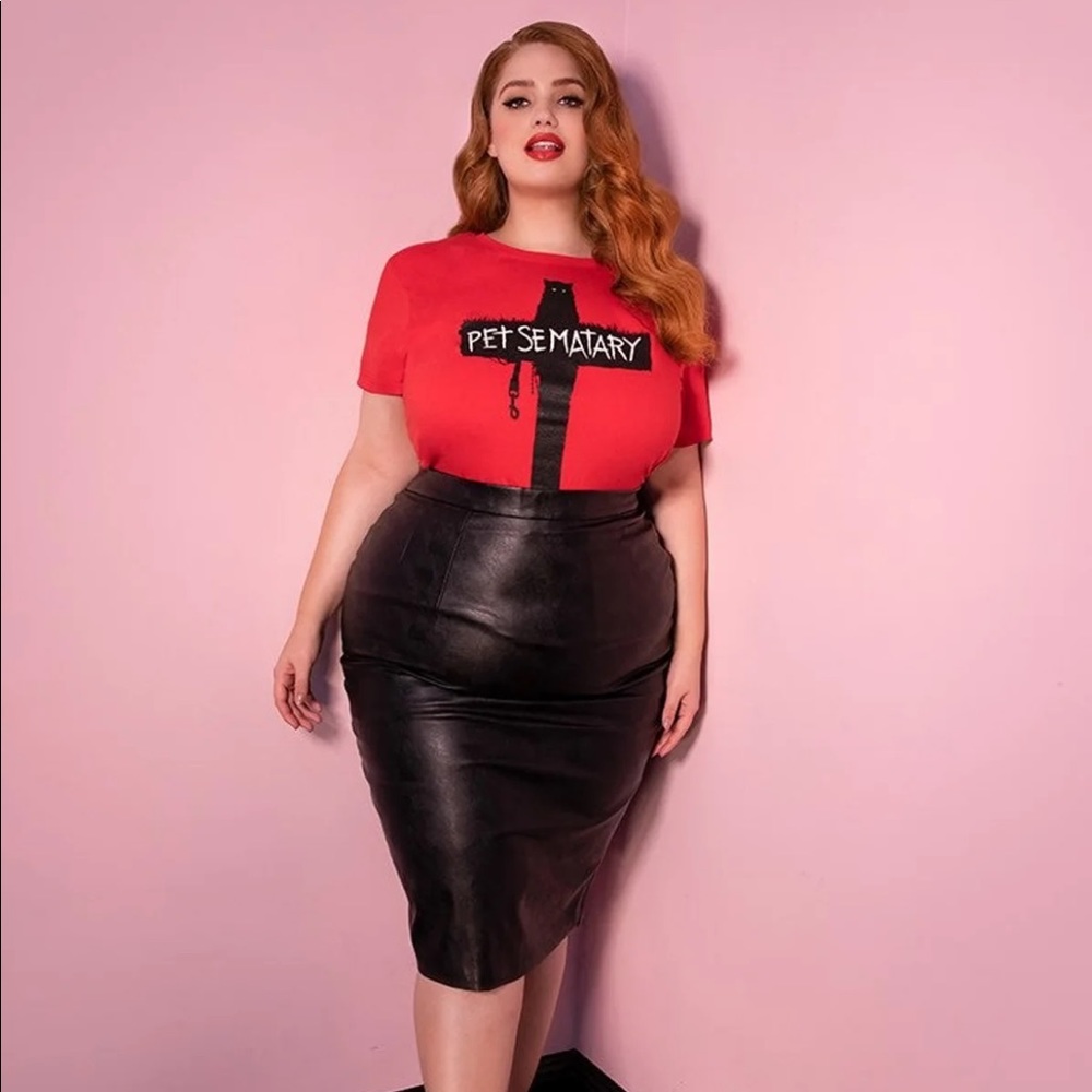Vixen Micheline Pitt Faux Leather Skirt